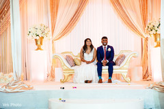 Indian wedding reception speech scene. Indian wedding reception speech scene.