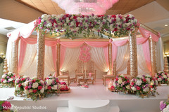 Beautiful mandap decor at the venue Beautiful mandap decor at the venue