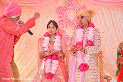 Maharani and Indian groom during the ceremonial rituals Maharani and Indian groom during the ceremonial rituals