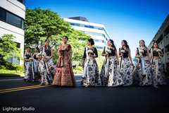 Beautiful Indian bridesmaids posing with Maharani Beautiful Indian bridesmaids posing with Maharani