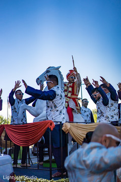 Joyful Indian wedding baraat procession. Joyful Indian wedding baraat procession.