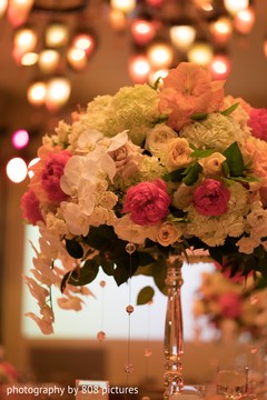 Floral arrangement details for the Indian wedding