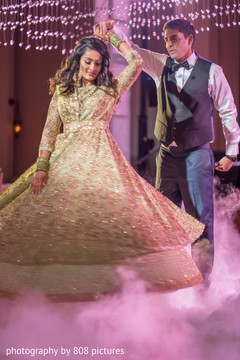 Indian newlyweds having their first dance