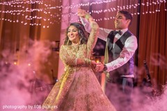 Maharani and Indian groom having an awesome time at the reception