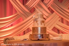 Elegant themed Indian wedding cake