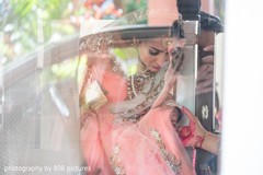Indian bride descending from her transportation Indian bride descending from her transportation