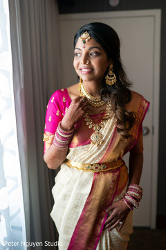 Beautiful Indian bride getting ready. Beautiful Indian bride getting ready.