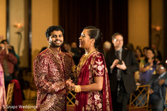 Indian newlyweds having their first dance Indian newlyweds having their first dance
