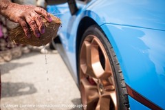 Indian couple's car is blessed by special guest Indian couple's car is blessed by special guest
