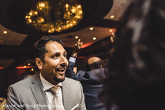 Indian groom at the reception party Indian groom at the reception party