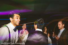 Indian newlyweds enjoying with their guests Indian newlyweds enjoying with their guests