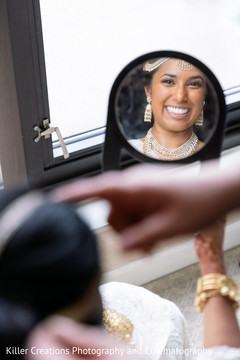 Indian bride getting ready for the ceremony Indian bride getting ready for the ceremony