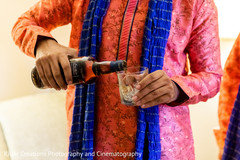Special guests making a toast with the Indian groom Special guests making a toast with the Indian groom