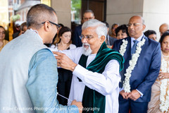 Special family guests during the baraat greeting Special family guests during the baraat greeting