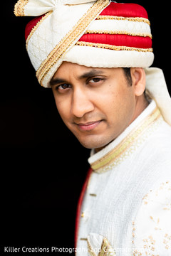 Elegant portrait of Indian groom Elegant portrait of Indian groom