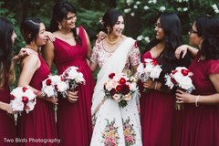 Maharani posing for pictures with bridesmaids Maharani posing for pictures with bridesmaids