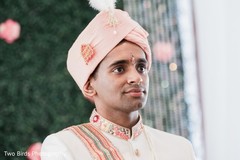 Indian groom during the ceremony Indian groom during the ceremony