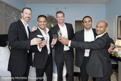 Happy Indian groom celebrating with groomsmen. Happy Indian groom celebrating with groomsmen.