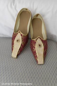 Elegant Indian groom's Mojari. Elegant Indian groom's Mojari.