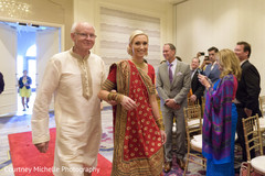 Unforgettable entrance of Indian bride with her father at ceremony. Unforgettable entrance of Indian bride with her father at ceremony.