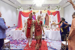 Enchanting Indian love birds at the end of ceremony. Enchanting Indian love birds at the end of ceremony.