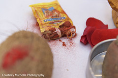 Indian wedding ceremony red powder. Indian wedding ceremony red powder.