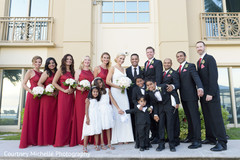 Marvelous Indian lovebirds portrait with bridesmaids and groomsmen. Marvelous Indian lovebirds portrait with bridesmaids and groomsmen.