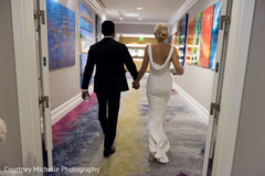 Lovely Indian bride and groom holding hands. Lovely Indian bride and groom holding hands.