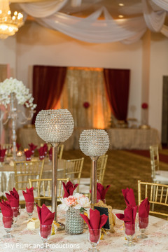 Indian wedding crystals table centerpiece. Indian wedding crystals table centerpiece.