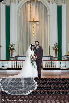 Maharani and raja at their Christian Indian wedding . Maharani and raja at their Christian Indian wedding .