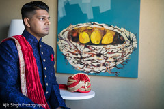 Charming Indian groom ready scene. Charming Indian groom ready scene.
