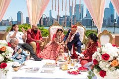 Enchanting Indian lovebirds during ceremony. Enchanting Indian lovebirds during ceremony.