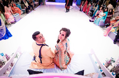 Indian bride and Raja at the reception venue Indian bride and Raja at the reception venue