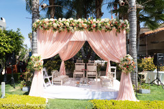 Details of the Indian wedding mandap outdoors Details of the Indian wedding mandap outdoors