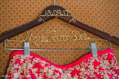 Personalized Indian bridal lehenga hanger. Personalized Indian bridal lehenga hanger.