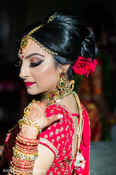 Lovely Indian bride with her jewelry on. Lovely Indian bride with her jewelry on.