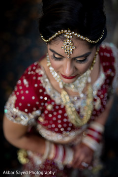 Gorgeous Indian bride with her hair jewelry on. Gorgeous Indian bride with her hair jewelry on.