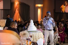 Guest delivering a speech for the newlyweds Guest delivering a speech for the newlyweds