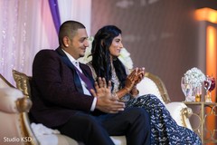Indian newlyweds listening to the speeches Indian newlyweds listening to the speeches