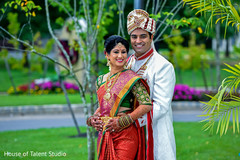 Dreamy Indian couple outdoors portrait. Dreamy Indian couple outdoors portrait.