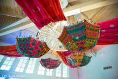 Colorful umbrellas mehndi pre-wedding celebration decor. Colorful umbrellas mehndi pre-wedding celebration decor.
