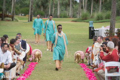 Glamorous Indian groomsmen entrance to ceremony. Glamorous Indian groomsmen entrance to ceremony.