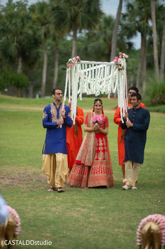 Graceful Indian bride entrance to ceremony. Graceful Indian bride entrance to ceremony.