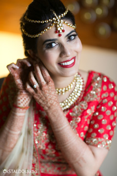 Dazzling indian bride getting ready. Dazzling indian bride getting ready.