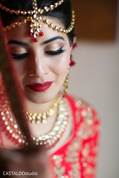 Stunning Indian bride with her tikka on. Stunning Indian bride with her tikka on.