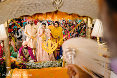 Indian bride and groom during the rituals Indian bride and groom during the rituals
