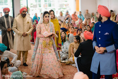 Lovely maharani about to meet the Indian groom at the aisle Lovely maharani about to meet the Indian groom at the aisle