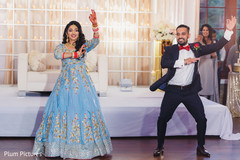 Indian bride and groom's dance performance. Indian bride and groom's dance performance.