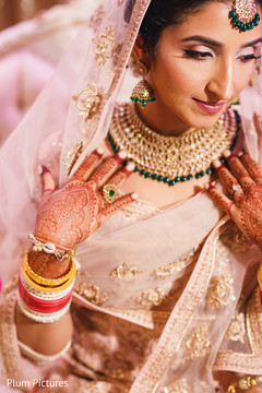 Stunning Indian bride wearing her kundan. Stunning Indian bride wearing her kundan.