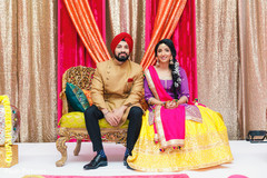 Magnificent Indian couple at their sangeet party. Magnificent Indian couple at their sangeet party.